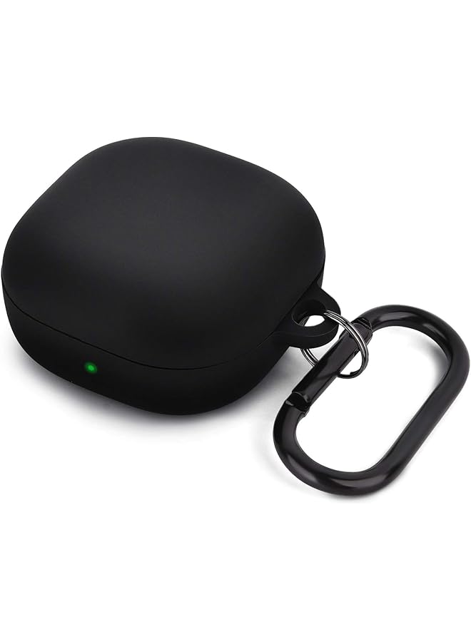 إيروريكس جراب سيليكون متوافق مع Samsung Galaxy Buds 2 Pro وGalaxy Buds2 وGalaxy Buds Pro وGalaxy Buds Pro 2 وGalaxy Buds Live وGalaxy Buds Fe مع سلسلة مفاتيح باللون الأسود - Image 1