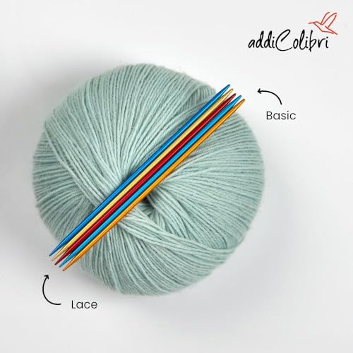 Addi Double Pointed Needle, Metal, Multi-Colour, 15cm x 2.75mm - Image 4