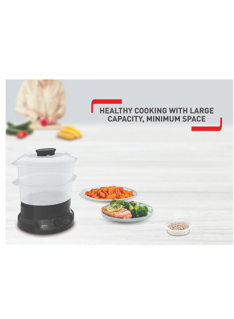 TEFAL MiniCompact Steam Cooker, 800W, 2 Bowls, Rice Bowl, Black Black - Image 4