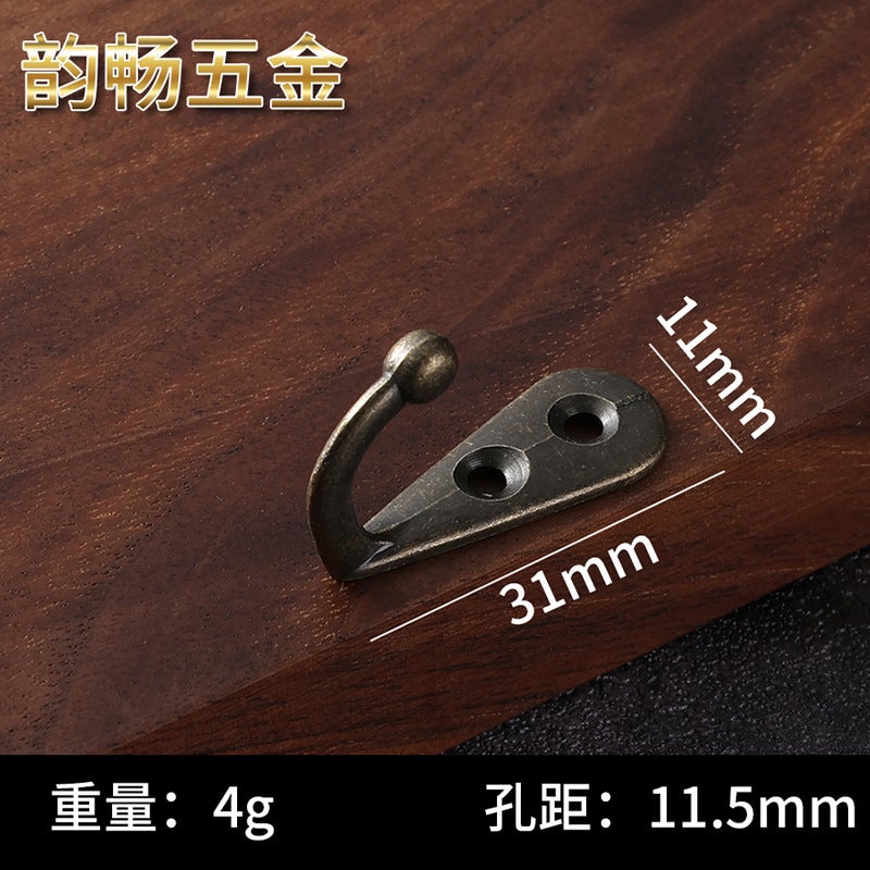 general Zinc Alloy Single Coat Hook Antique Style Wall Mount for Clothes Scarves - Image 1