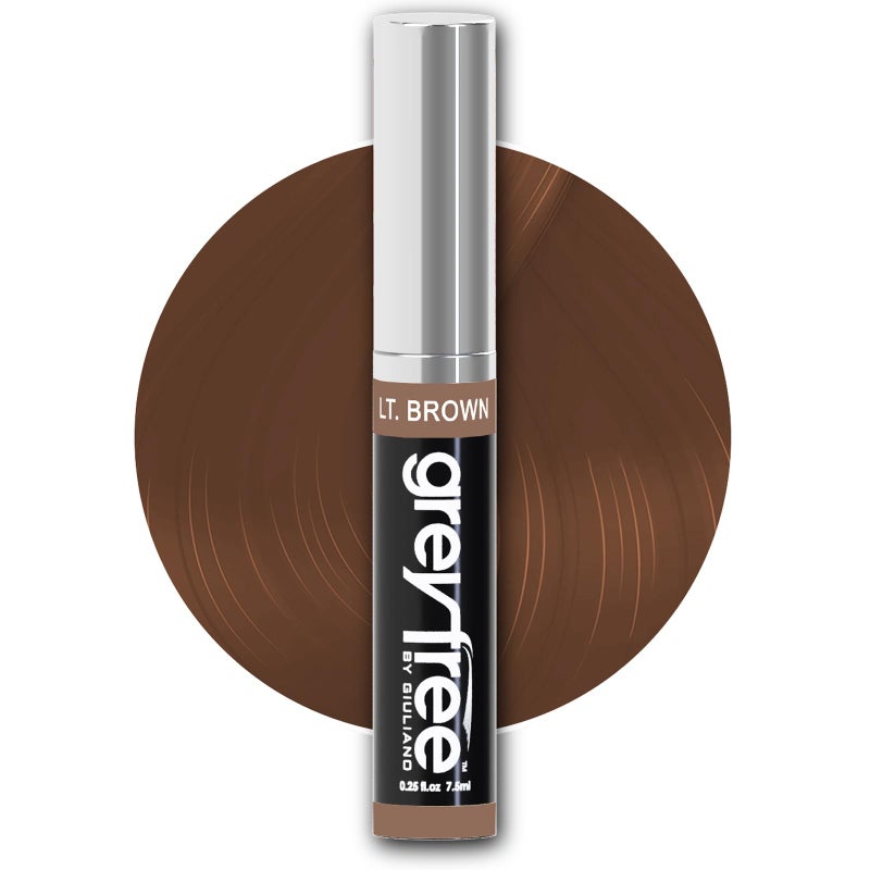 Greyfree Root touch up hair mascara temporary cover conceal gray roots hair lines eyebrows mens mustache and beards Light-Brown - Image 1
