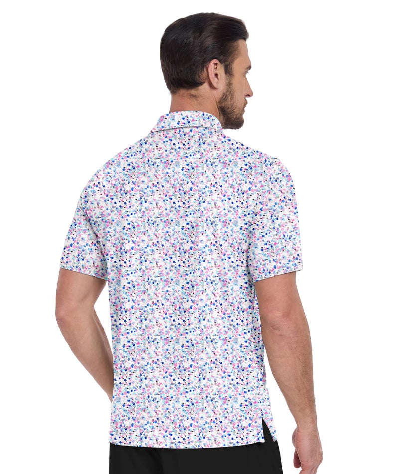 ZITY Men's Golf Shirts Short Sleeve Moisture Wicking Performance Print Patterns Casual Collared Golf Polo Shirt for Men - Image 2
