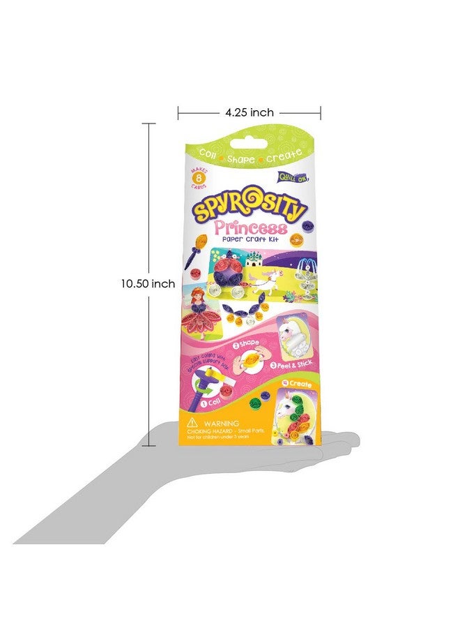 كويل أون مجموعة أقلام كويل أون سبايروسيتي الجميلة بتصميم الأميرة لأنشطة اللف الممتعة - مجموعة فنون وحرف يدوية سريعة وسهلة، لعبة إبداعية للفتيات من سن 5 سنوات فما فوق (متعددة الألوان)، أميرة - Image 5