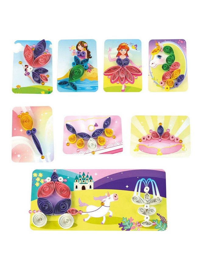 كويل أون مجموعة أقلام كويل أون سبايروسيتي الجميلة بتصميم الأميرة لأنشطة اللف الممتعة - مجموعة فنون وحرف يدوية سريعة وسهلة، لعبة إبداعية للفتيات من سن 5 سنوات فما فوق (متعددة الألوان)، أميرة - Image 3