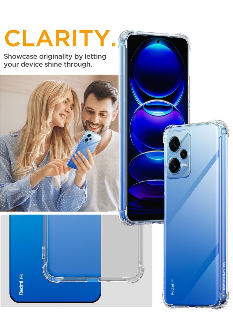 Houmt Redmi Note 12 Pro 5G Case Slim Anti Scratch Shock Absorption Bumper TPU Shockproof Protective Cover  - Image 4