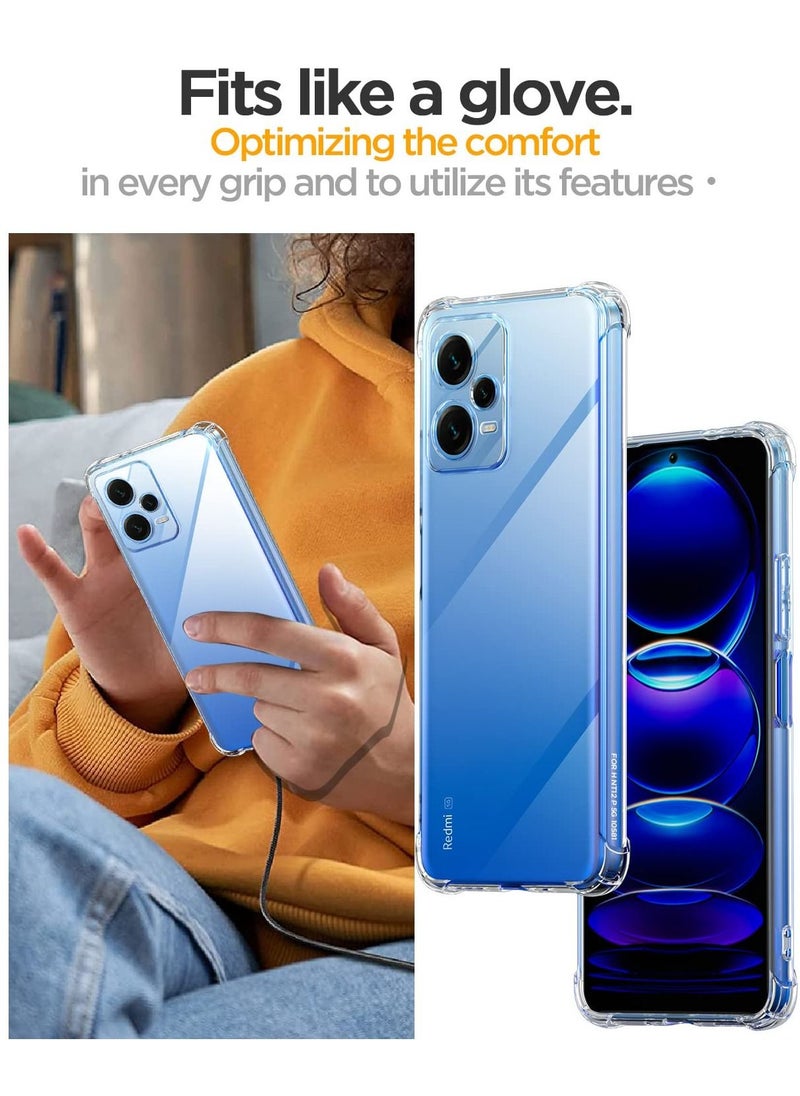 Houmt Redmi Note 12 Pro 5G Case Slim Anti Scratch Shock Absorption Bumper TPU Shockproof Protective Cover  - Image 3