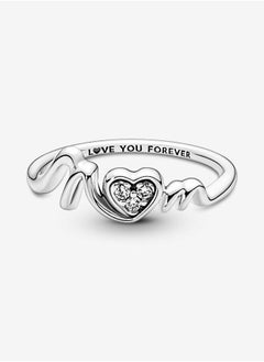 Pandora Violet Pandora "Mum" pavé heart-shaped ring  - Image 2