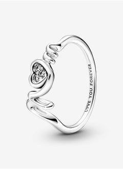 Pandora Violet Pandora "Mum" pavé heart-shaped ring  - Image 1