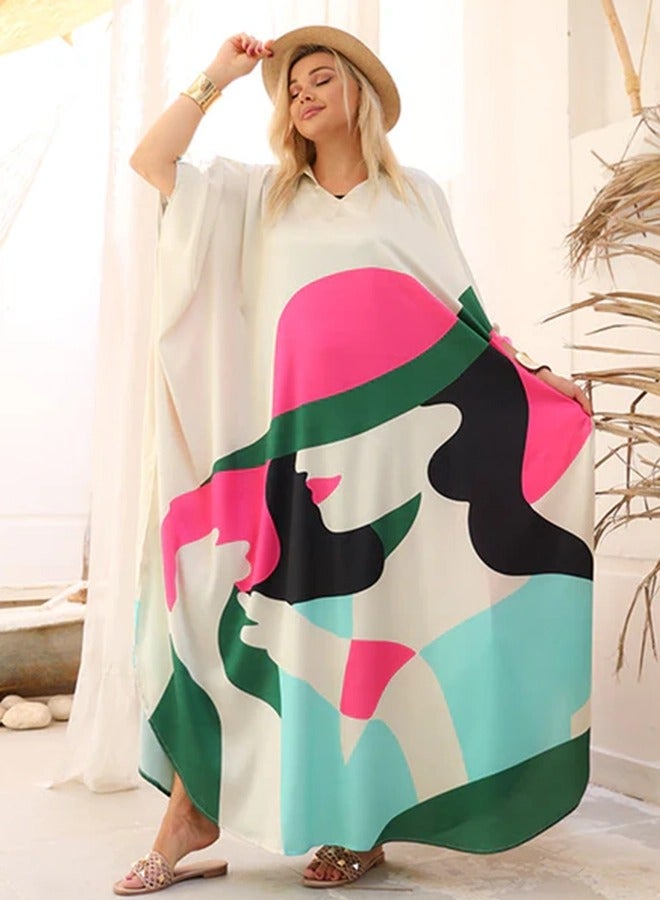 Zmurud Silky Satin dress -butterfly design - printed  - Image 3