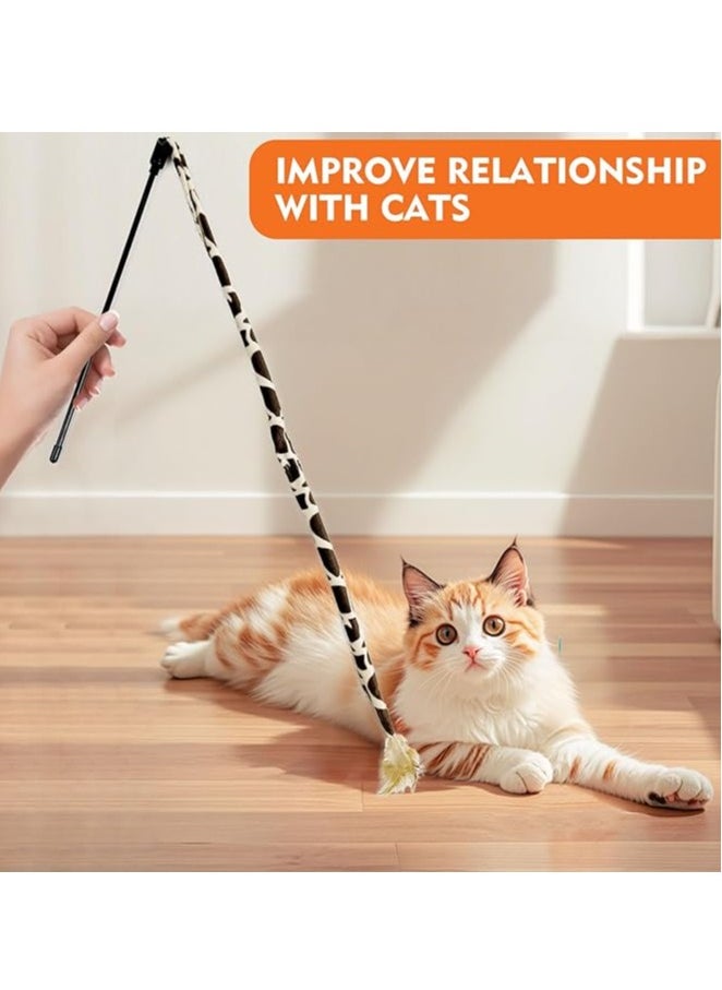 SKY-TOUCH - 30pcs Cat Toys Interactive Indoor Cat Accessories: Multipurpose Teaser Wand with Feathers, Cat Tunnel and Tent, Biting Kitten Toys, Cat Toy Fish - Image 1