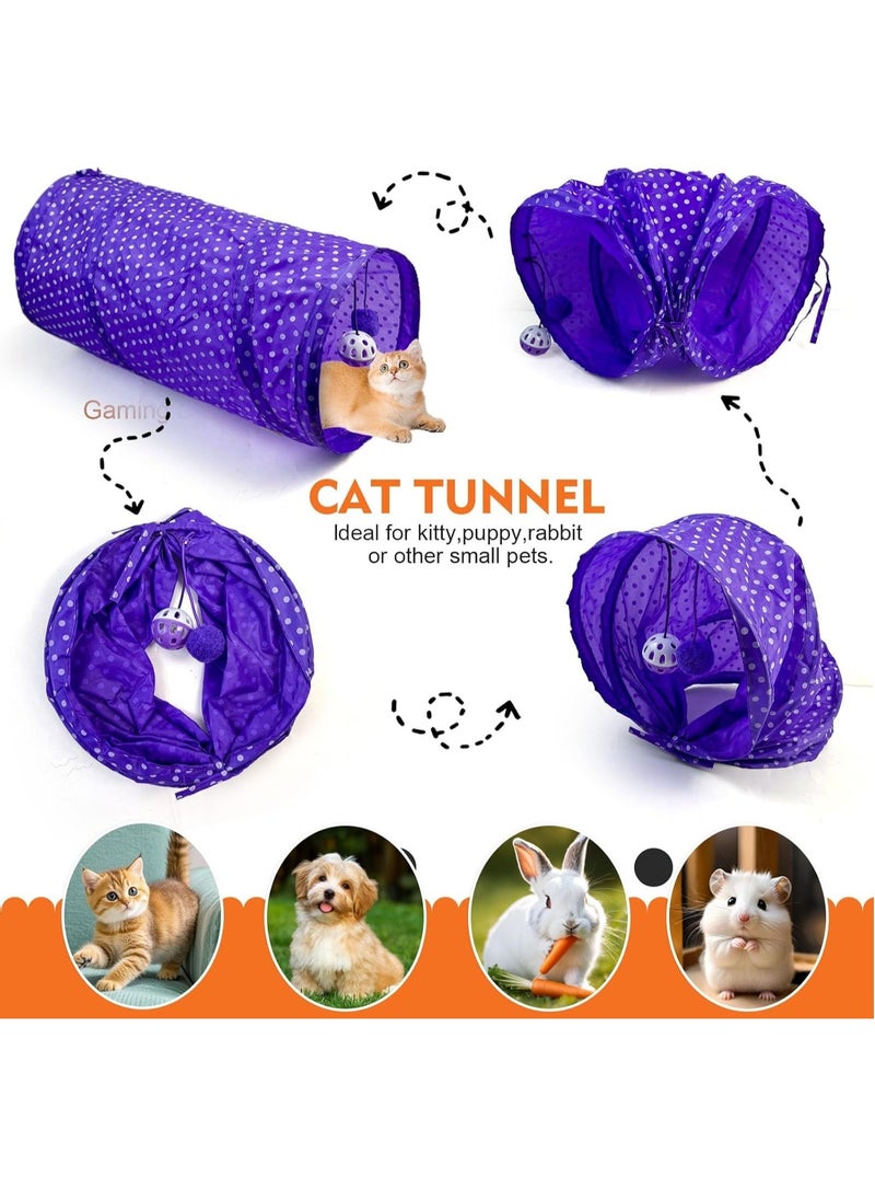 SKY-TOUCH - 30pcs Cat Toys Interactive Indoor Cat Accessories: Multipurpose Teaser Wand with Feathers, Cat Tunnel and Tent, Biting Kitten Toys, Cat Toy Fish - Image 1