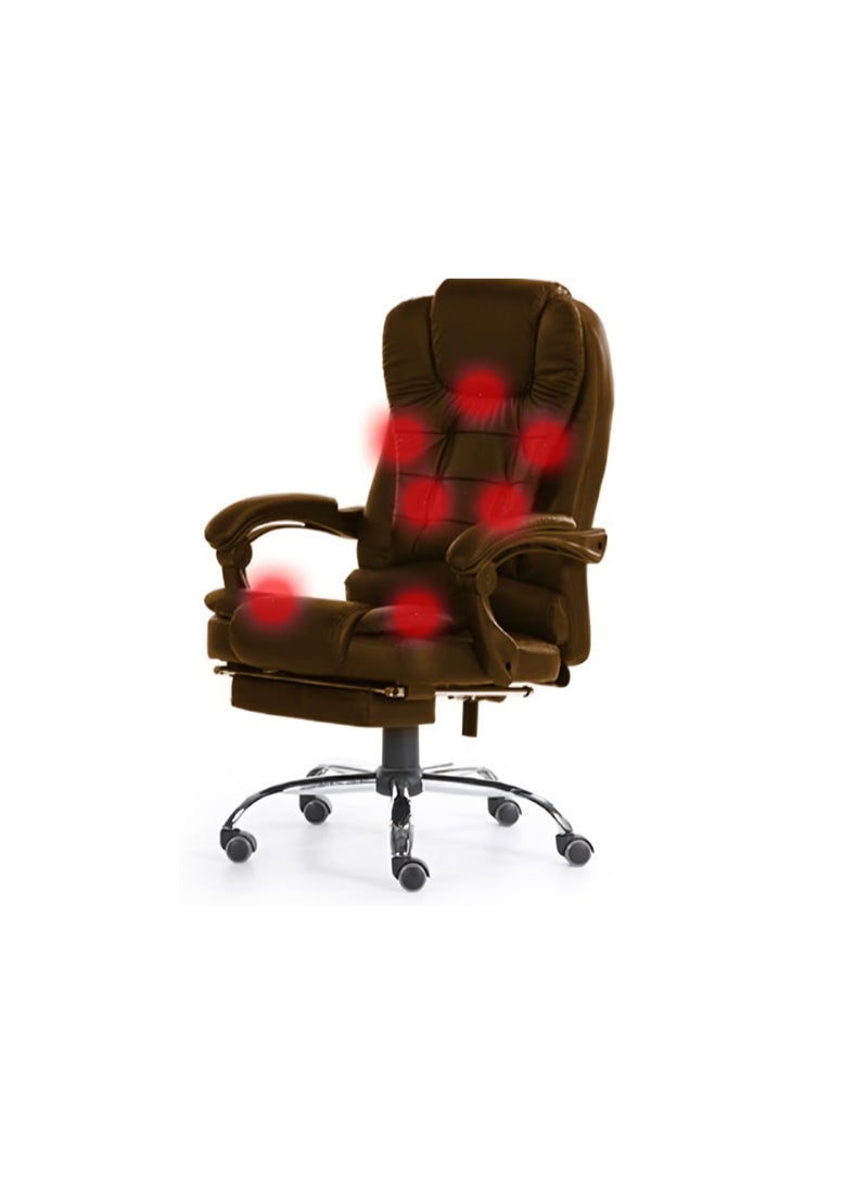 Relax Smart RelaxSmart Full Body Massage Chair – Ergonomic Reclining Chair with Heat and Vibration Function for Relaxation and Comfort, Brown - Image 1