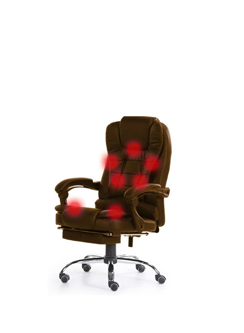 Relax Smart RelaxSmart Full Body Massage Chair – Ergonomic Reclining Chair with Heat and Vibration Function for Relaxation and Comfort, Brown - Image 1