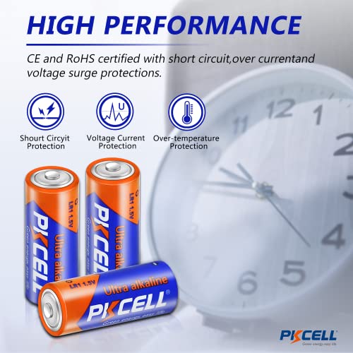 PKCELL N Size 1.5V Alkaline Batteries, 5 Pack Ultra Long-Lasting MN9100/E90/LR1 Medical Battery for Medical Devices, GPS Trackers, Flashlights, Key Fobs, 10-Year Shelf Life - Image 2