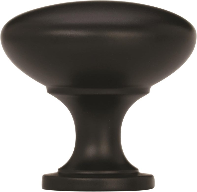 Amerock | Cabinet Knob | Matte Black | 1-1/4 inch (32 mm) Diameter | Edona | Drawer Knob | Cabinet Hardware (Pack of 1) - Image 1