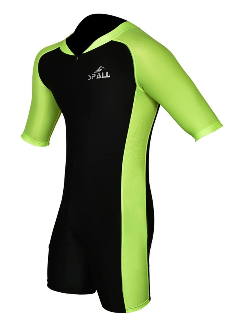 Spall Youth One Piece Short Sleeve Swimsuit for Boys & Girls | Kids Full Body Swimwear with UV Protection | Quick-Dry Comfortable Swimming Suit for Beach, Surfing, Pool & Water Sports - Image 3