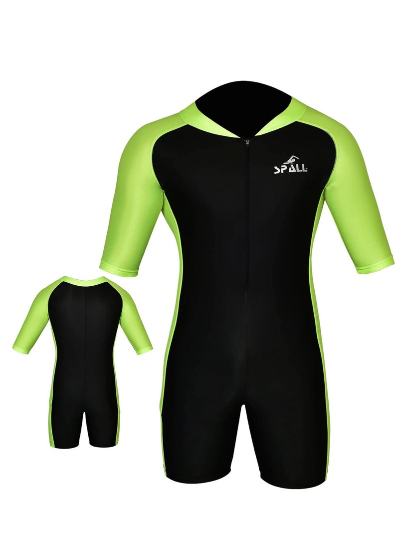 Spall Youth One Piece Short Sleeve Swimsuit for Boys & Girls | Kids Full Body Swimwear with UV Protection | Quick-Dry Comfortable Swimming Suit for Beach, Surfing, Pool & Water Sports - Image 4