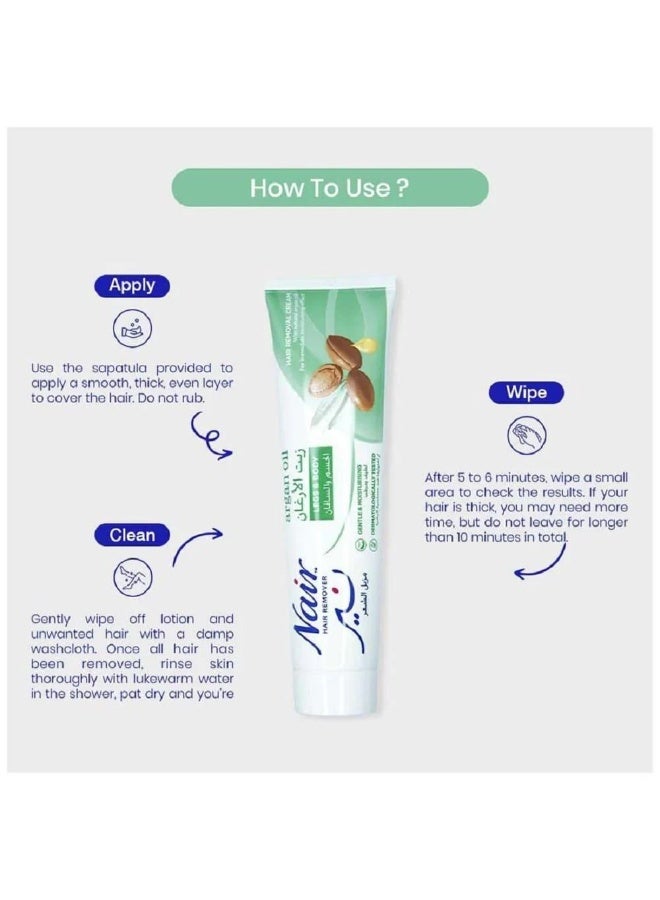 نير كريم لطيف لإزالة الشعر مع زيت الارغان - 110 جم - Image 4