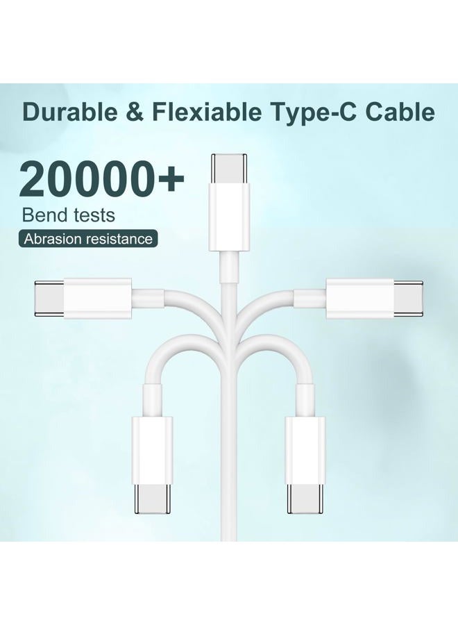 COONCXEN كابل شحن سريع USB C إلى USB C بطول 15 قدم، كابل شاحن من نوع C إلى C لجهاز آبل آيفون 17 برو ماكس/17 إير/16 برو ماكس/16/15 بلس/15 برو ماكس، ماك بوك برو 2021/2020/2019، آيباد برو/ميني، سامسونج جالاكسي - Image 4