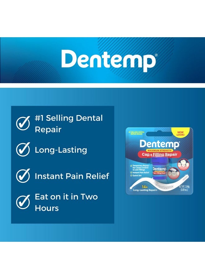 Dentemp Maximum Strength Loose Cap and Lost Filling Repair - Dental Repair Kit for Instant Pain Relief (Pack of 3) - Image 3