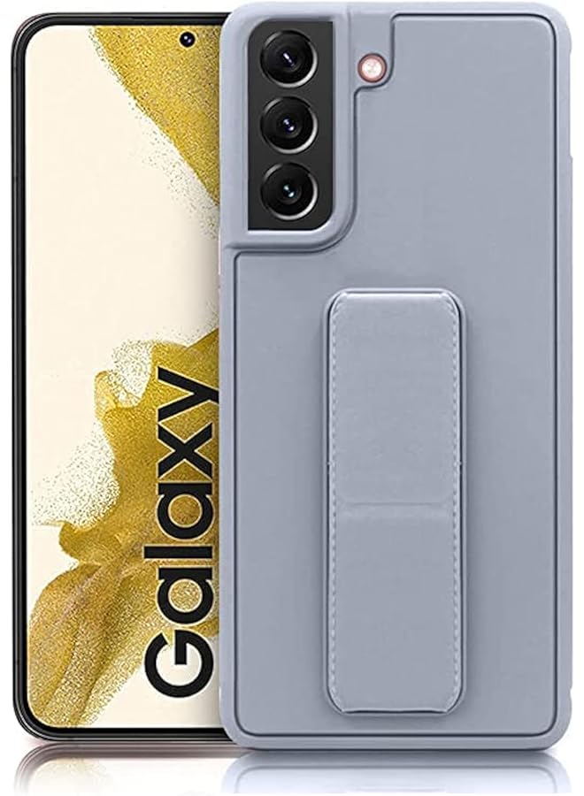 اس-توب جراب حماية من السيليكون والجلد الصناعي S Top مع حزام معصم معزز لهاتف Samsung Galaxy S20 Fe 5G باللون الرمادي - Image 1