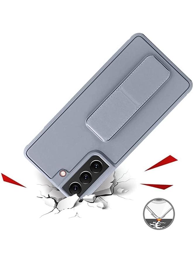 اس-توب جراب حماية من السيليكون والجلد الصناعي S Top مع حزام معصم معزز لهاتف Samsung Galaxy S20 Fe 5G باللون الرمادي - Image 2