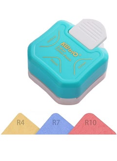 Paper Corner Rounder Punch，3 in 1 (R4mm R7mm R10mm) Corner Rounder Cutter for Paper, Laminate, Photo,DIY Projects, Card Making and Scrapbooking, Blue