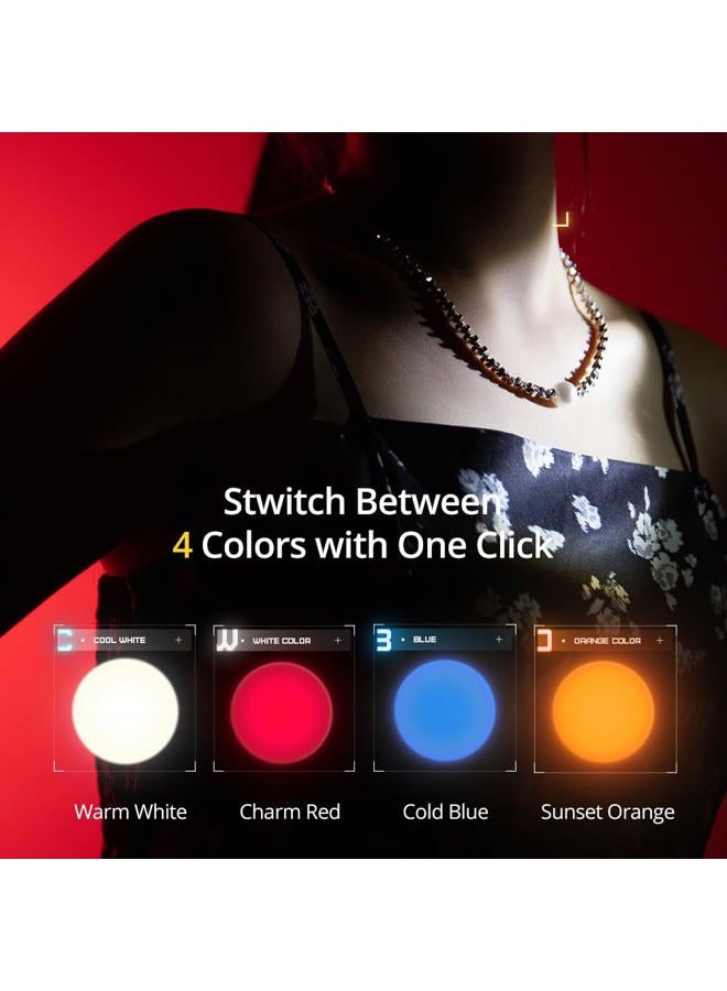 AMBITFUL Handheld LED Photography Flashlight, 4 Colors Portable Photo Spotlight with 20 Gobos, 8400mAh Aluminum Alloy Rechargeable Fill Light for Photo, Video, Content Creation - Image 3