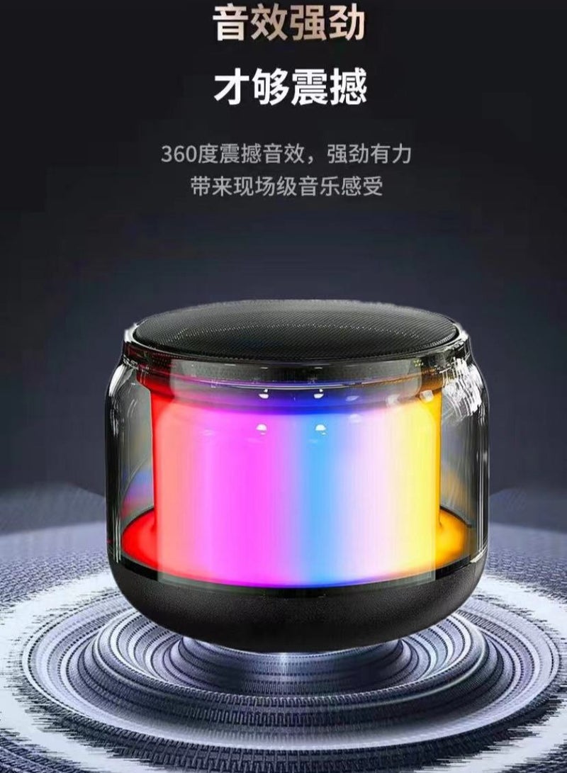 Portable Subwoofer Mini Fashion Gift RGB Light Bluetooth Speaker - Image 1