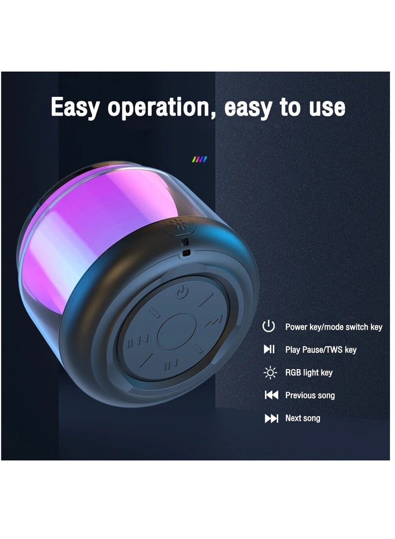 Portable Subwoofer Mini Fashion Gift RGB Light Bluetooth Speaker - Image 3