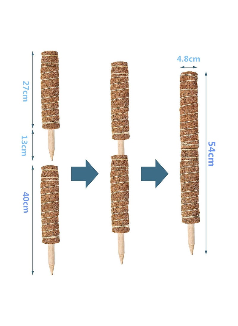 2-Piece 40cm Moss Pole for Climbing Plants ,for Creepers Monstera and Other Indoor  Support Extension - Image 4