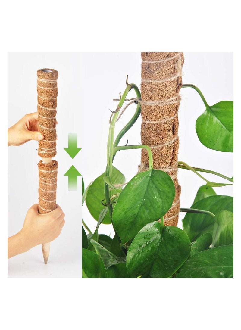 2-Piece 40cm Moss Pole for Climbing Plants ,for Creepers Monstera and Other Indoor  Support Extension - Image 2