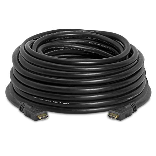 Cmple - High Speed HDMI Cable 35 FT for In-Wall Installation with 4K 60Hz, Ethernet, 2160p, 3D, HDR (ARC), Ultra HD - 35 Feet, Black - Image 4