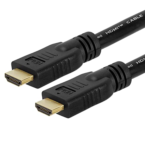 Cmple - High Speed HDMI Cable 35 FT for In-Wall Installation with 4K 60Hz, Ethernet, 2160p, 3D, HDR (ARC), Ultra HD - 35 Feet, Black - Image 2
