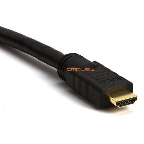 Cmple - High Speed HDMI Cable 35 FT for In-Wall Installation with 4K 60Hz, Ethernet, 2160p, 3D, HDR (ARC), Ultra HD - 35 Feet, Black - Image 3