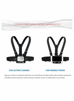 SYOSI Camera Chest Mount Strap Harness for DJI Osmo KASTWAVE Adjustable Cell Phone with Sports Installation Bracket kit Mobile Backpack Clip Holder  - Image 4