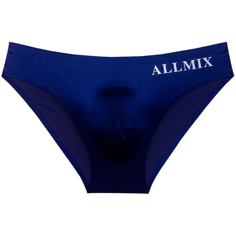Men'S Summer Breathable Comfortable Letters Sports Transparent Bag Egg Ice Silk Low Waist Briefs Underwear - Image 1