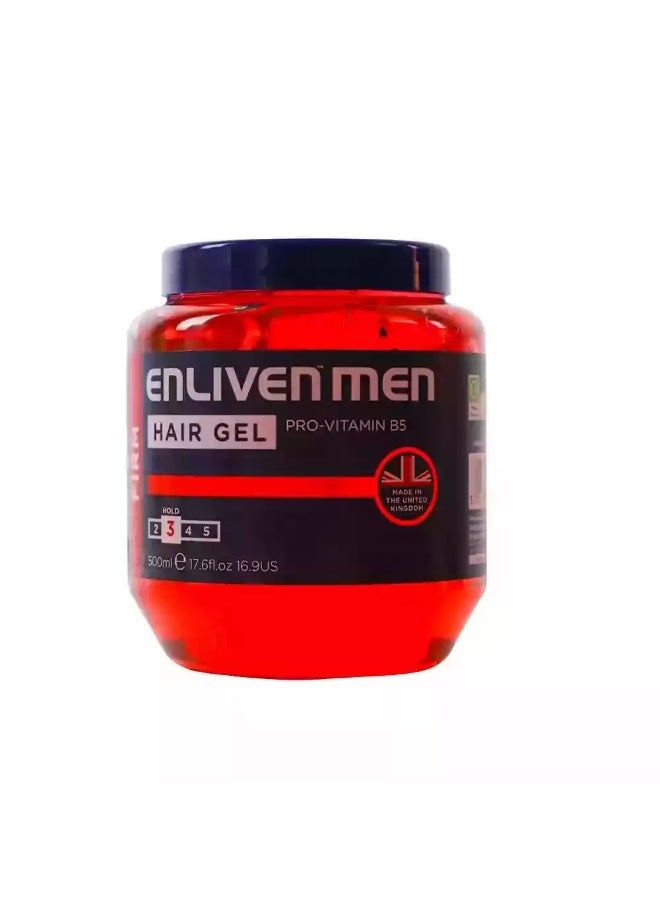 ENLIVEN جل شعر إنلايفن للرجال تثبيت رقم 3 مع برو-فيتامين ب5 - 500 مل - Image 1