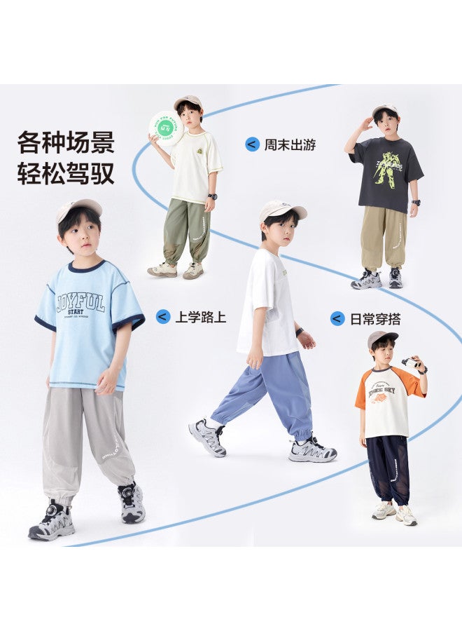 Zuoxi Boys' Pants Summer Thin Breathable Kids' Mosquito-proof Trousers Sports Shorts Cooling Girls' Long Pants Trendy Big Kids' Clothing - Image 5