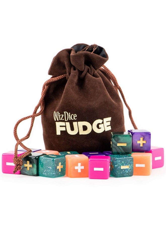 Wiz Dice Wiz Dice - Fudge Dice GM Starter Set - Polyhedral Set with Bag for RPG Adventure Games - D6 Dice with Plus, Minus, and Blank Faces - Mystical - 20 ct  - Image 1
