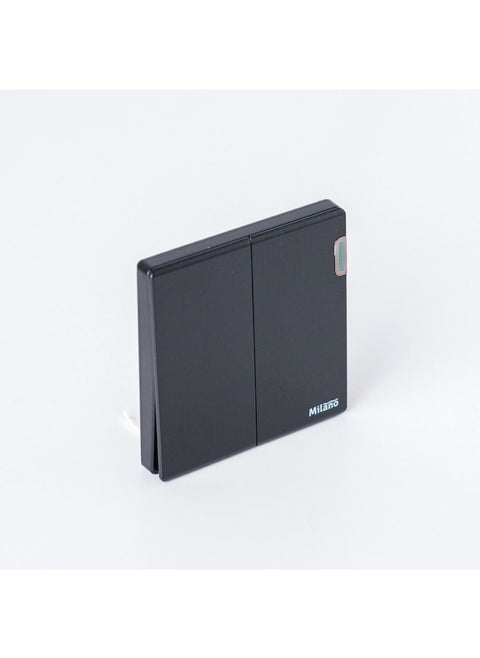 Milano 10A 2G 1W Switch Electrical Switches Sockets Outlets For Home Appliances Office Hotel Conventional Construction Project Aura Blk