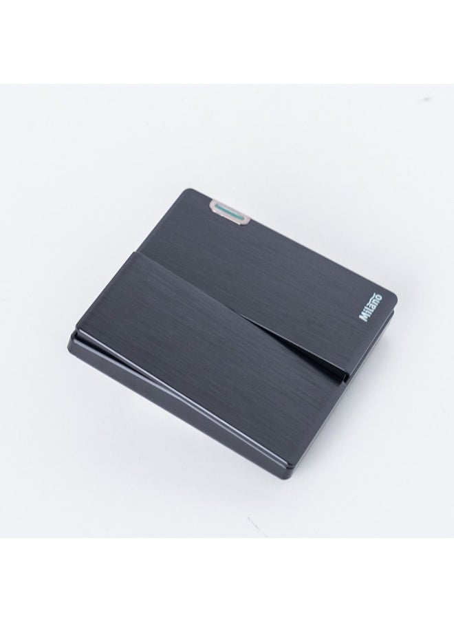 DANUBE HOME Milano 10A 2G 1W Switch Electrical Switches Sockets Outlets For Home Appliances Office Hotel Conventional Construction Project Aura Blk  - Image 2