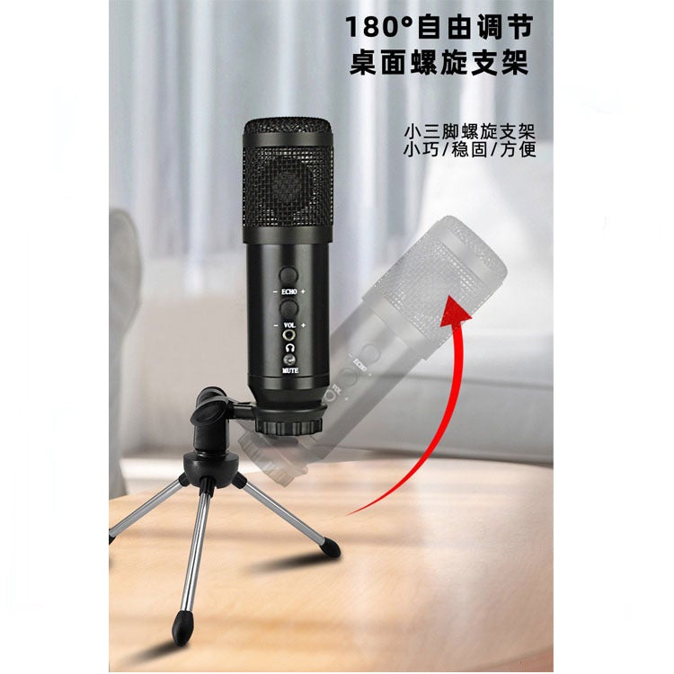 192K/16B Sampling Usb Microphone Rgb Mobile Phone Computer Recording Game Desktop Condenser Microphone Mic - Image 4
