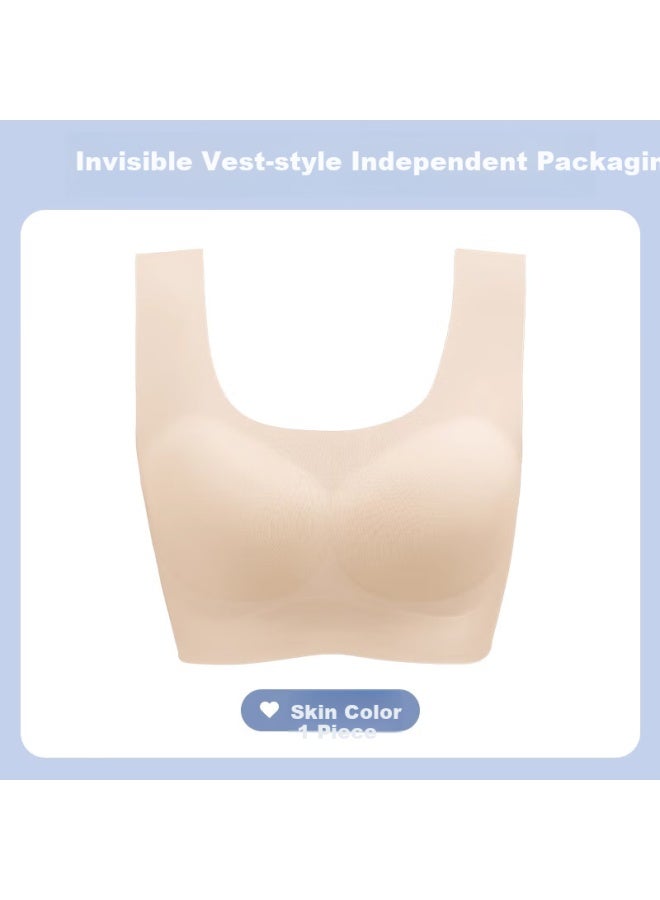 Badigao Disposable Bra For Women, Seamless Ice Silk Summer Military Training Breathable Cool Push-up Bra Ladies XL - Image 4