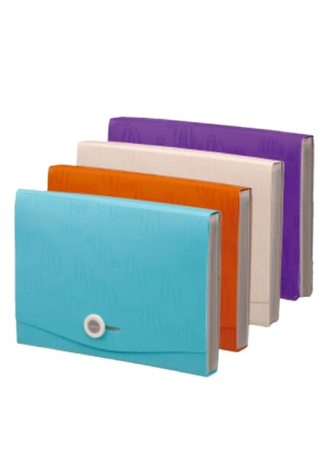 Foldermate 10-Piece 13-Pocket A4 Expanding File Multicolour 30 x 32 x 24 cm FE-1128-ASS - Image 1