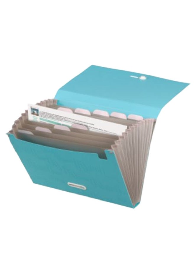 Foldermate 10-Piece 13-Pocket A4 Expanding File Multicolour 30 x 32 x 24 cm FE-1128-ASS - Image 2