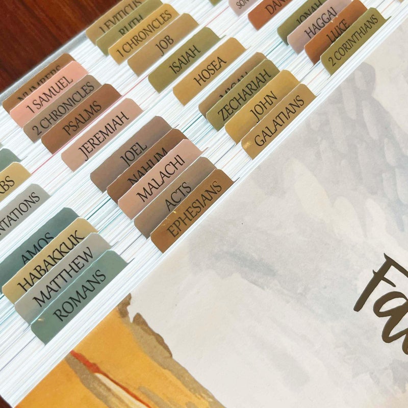 Thinkor Reposition Laminated Bible Tabs, Large Print Stickers, Easy to Read and Apply Bible Tabs for Women and Man (Boho Style) - Image 4