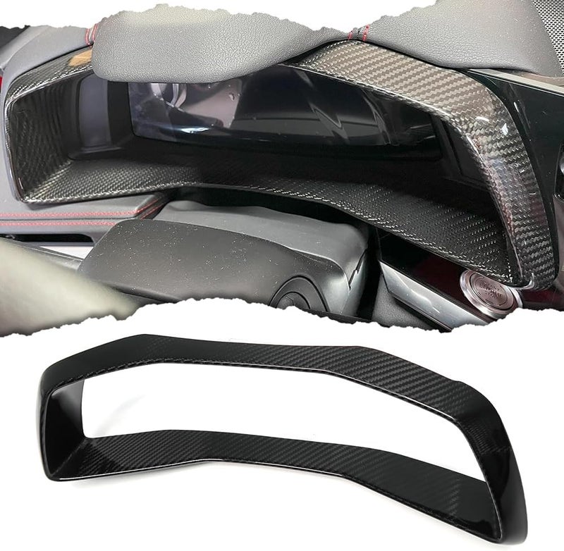 Yipmotiv Car Speedmeter Frame Cover for C8 Corvette 2020-2023, Genuine Carbon Fiber Interior Dash Trim - Image 5