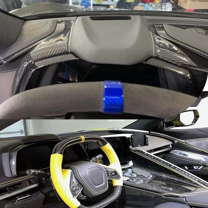 Yipmotiv Car Speedmeter Frame Cover for C8 Corvette 2020-2023, Genuine Carbon Fiber Interior Dash Trim - Image 2