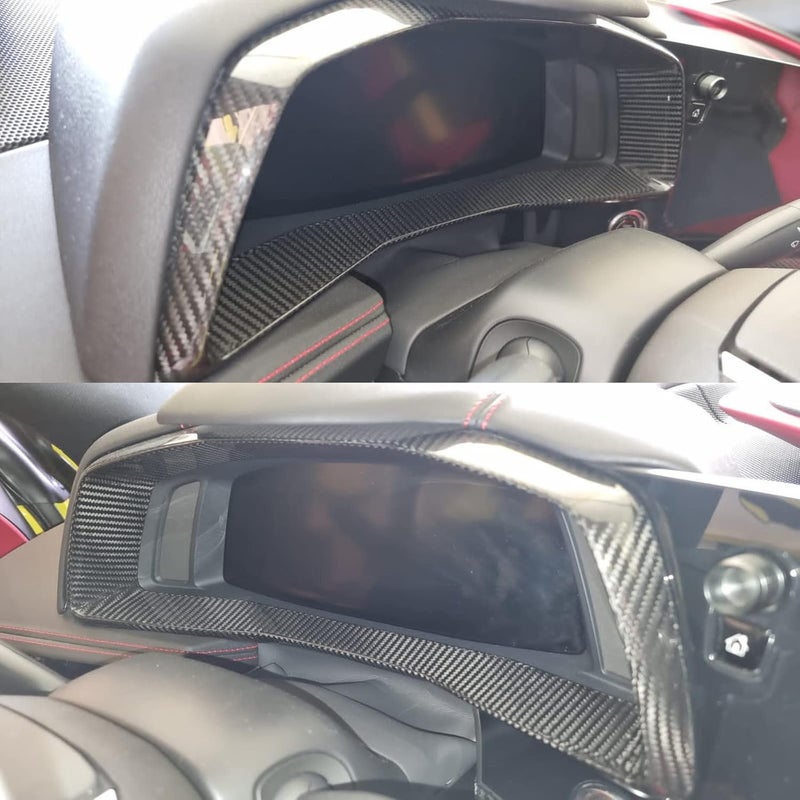 Yipmotiv Car Speedmeter Frame Cover for C8 Corvette 2020-2023, Genuine Carbon Fiber Interior Dash Trim - Image 3